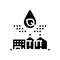 city ecological water glyph icon vector illustration