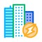 City energy icon vector outline illustration