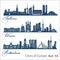 City in Europe - Tallinn, Vilnius, Rotterdam. Detailed architecture. Trendy vector illustration.