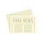 City fake news newspaper icon flat isolated vector