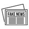 City fake news newspaper icon, outline style