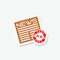 City fake news newspaper sticker icon