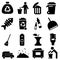 City garbage icons set. rubbish illustration sign collection. trash symbol.