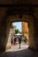 City gate at the historic city wall in Antibes, France