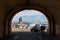 City gate at the historic city wall in Antibes, France