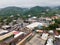 city of Gatlinburg in Tennessee and the Great Smoky Mountains from a bird\\\'s eye view,