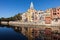 City Of Girona Old Town Houses At Onyar River