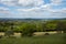 City of Gloucester in the Severn Vale with the Malvern Hills in the distance.