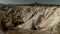 City of Goereme carved mostly into stone of the fairy chimney rock formations. The City and the near Goereme valley in Cappadocia