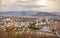 City Grenoble panoramic view from the Bastille France Europe