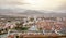 City Grenoble panoramic view from the Bastille France Europe