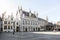 City hall of belgian town bruges on sunny summer morning