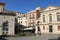 City Hall and catholic cathedral in Corfu Town Greece