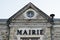 City hall facade with mairie means in french town hall in correze in France