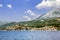 City Herceg Novi in Kotor bay, view from the sea