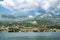 City Herceg Novi in Kotor bay, view from the sea