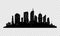 City icon. Vector town Silhouette illustration. Skylines. Skyscraper