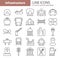 City infrastructure line icons set for web and mobile design