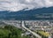 The city Innsbruck of bird`s-eye view , Austria