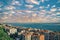 City of Izmir Smyrna, Turkey. Aegean sea. Panoramic view from the City Asansor the elevator, Karatas, Konak