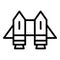 City jetpack icon outline vector. Boost speed