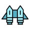 City jetpack icon vector flat