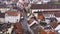 The city of Konstanz. The view from the heights of the old town of Konstanz. The video shows the old houses, narrow streets and a