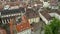 The city of Konstanz. The view from the heights of the old town of Konstanz. The video shows the old houses, narrow streets and a