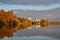 City lake in the autumn. Bucharest, Romania.