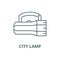 City lamp vector line icon, linear concept, outline sign, symbol