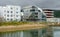 City landscape. New modern houses. Tromso, Norway