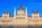 City landscape - view of the Hungarian Parliament Building in the historical center of Budapest