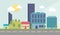 City lanscape flat vector design