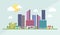 City lanscape flat vector design