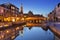 City of Leiden, The Netherlands at night