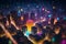 City Lights from Above: A Bird\\\'s Eye View of a Illuminated Metropolis at Night