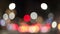 City lights defocused bokeh