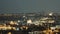City lights over Jerusalem, Dome of the Rock and Al Aqsa mosque, time lapse.