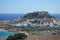 City of Lindos on the Island of Rhodes Greece