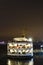 .city lines ferry at eminonu pier at dusk