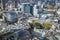 City of London view after rain, view include skyscrapers of financial district