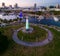 City of Long Beach Rainbow Harbor lighthouse