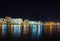 City Loutraki in Greece at night