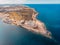 City Marsaskala Malta summer harbour water mediterranean sea blue. Aerial top view