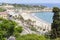 City and mediterranean beach view.Tarragona,Spain.