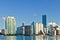 City of Miami Florida, summer panorama of downtown