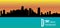 City of Miami silhouette - - scalable - vivid colour - buildings - poster