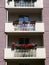 City: modernist apartment balconies