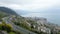 City of Montreux at Lake Leman from above - aerial view