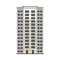 City multistorey house exterior front view - apartment or office building.